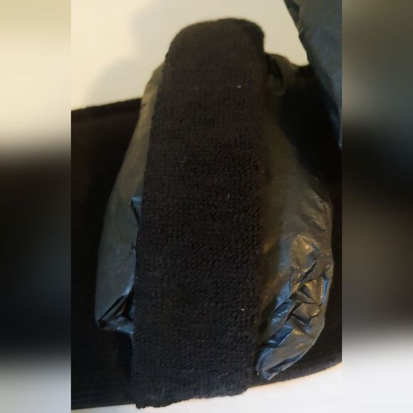 Good American Black Terry Slip On Heeled Sandals Sz 10.5 NEW IN BOX - Picture 11 of 16